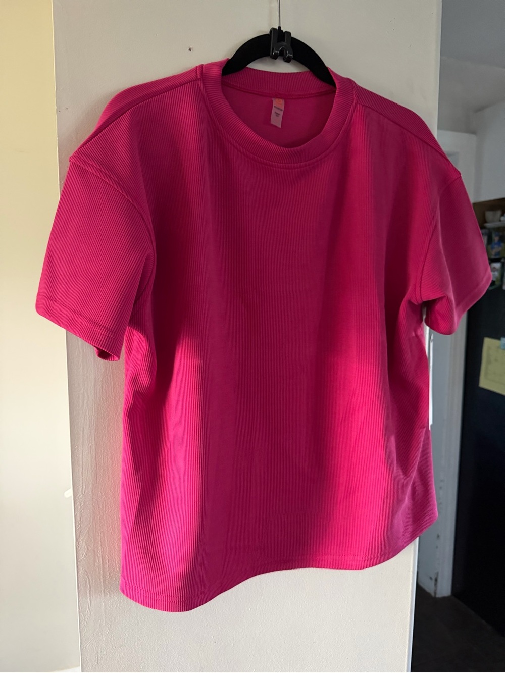 Mono B Hot Pink Ribbed Short Set - Picture 2 of 7